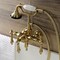 Kingston Brass AE19T7 3-3/8 Inch Wall Mount Tub Faucet with Hand Shower, Brushed Brass AE19T7 - alternate 3